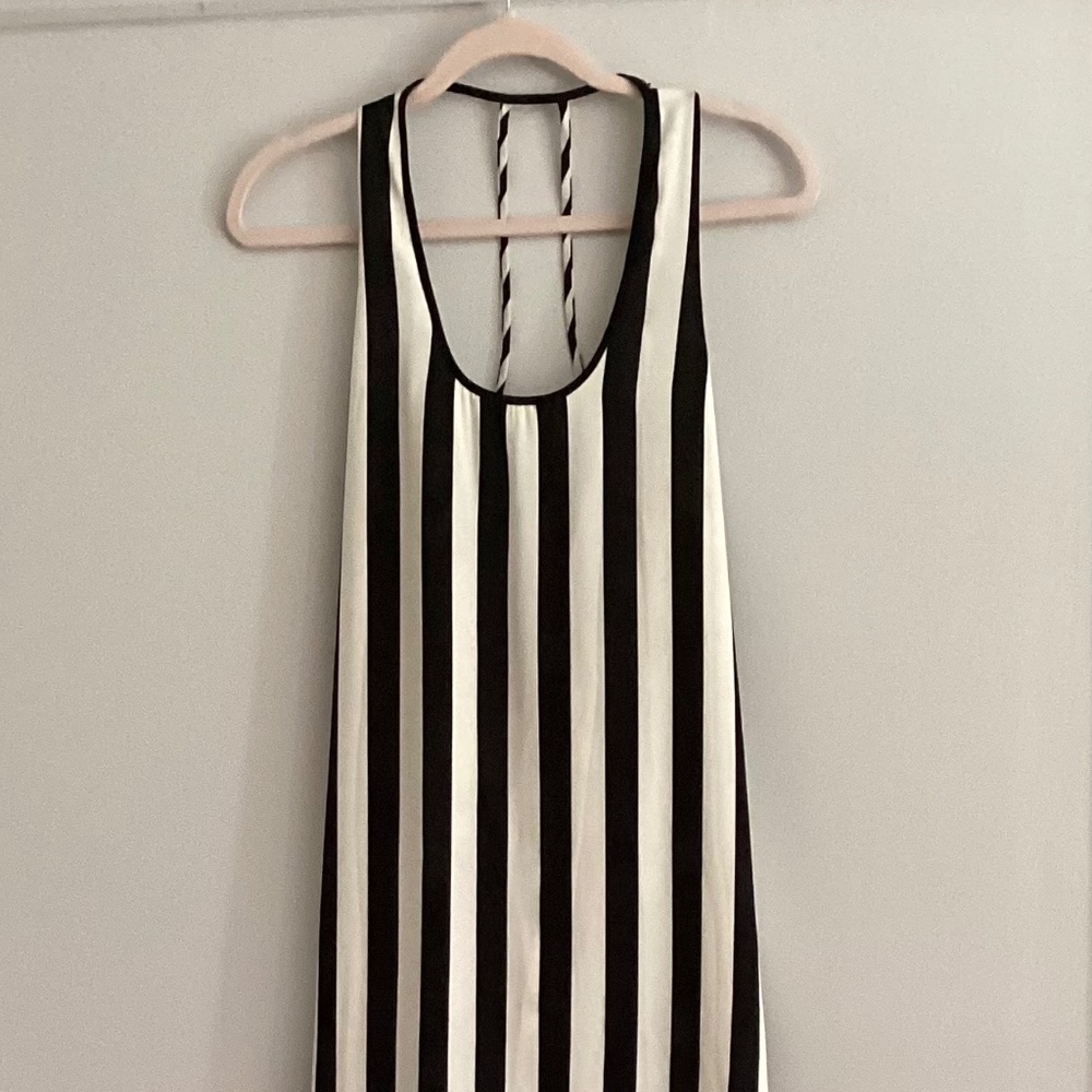 Sugar lips Black and white long dress, backless maxi summer dress
